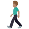 Man Walking- Medium Skin Tone emoji on Emojione